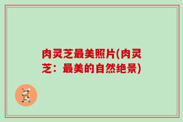 肉灵芝美照片(肉灵芝：美的自然绝景)