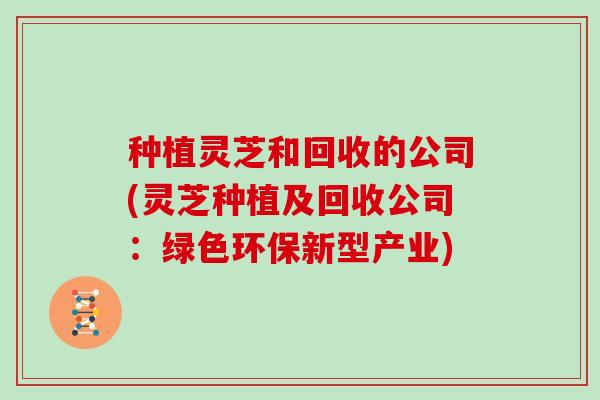 种植灵芝和回收的公司(灵芝种植及回收公司：绿色环保新型产业)