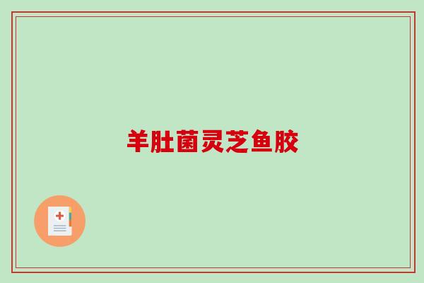 羊肚菌灵芝鱼胶