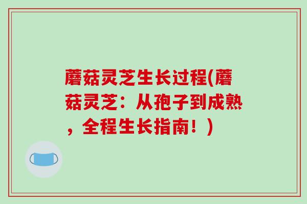 蘑菇灵芝生长过程(蘑菇灵芝：从孢子到成熟，全程生长指南！)