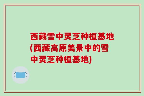 西藏雪中灵芝种植基地(西藏高原美景中的雪中灵芝种植基地)