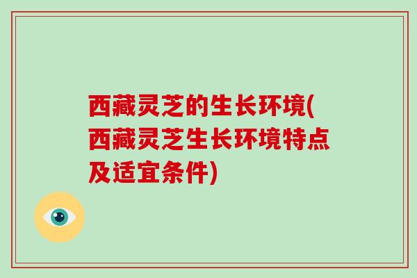 西藏灵芝的生长环境(西藏灵芝生长环境特点及适宜条件)