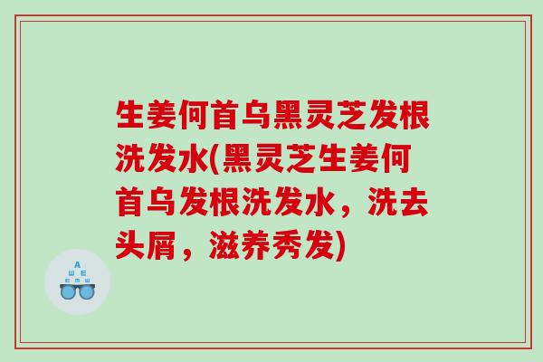 生姜何首乌黑灵芝发根洗发水(黑灵芝生姜何首乌发根洗发水，洗去头屑，滋养秀发)