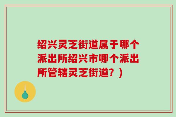 绍兴灵芝街道属于哪个派出所绍兴市哪个派出所管辖灵芝街道？)
