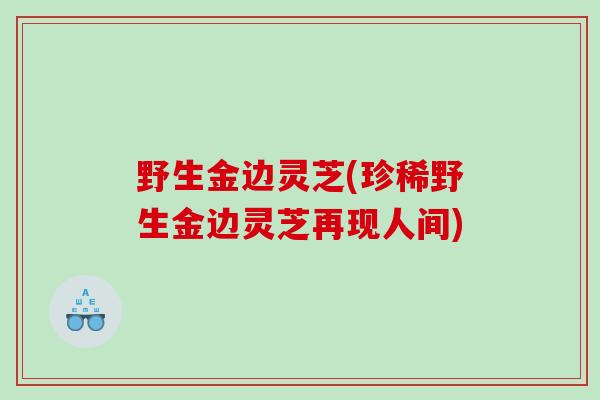 野生金边灵芝(珍稀野生金边灵芝再现人间)