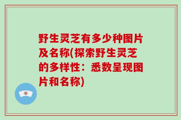 野生灵芝有多少种图片及名称(探索野生灵芝的多样性：悉数呈现图片和名称)