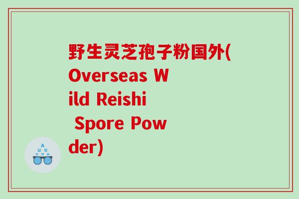 野生灵芝孢子粉国外(Overseas Wild Reishi Spore Powder)