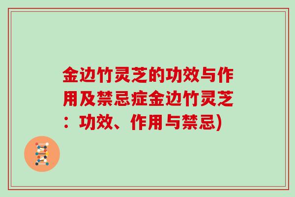 金边竹灵芝的功效与作用及禁忌症金边竹灵芝：功效、作用与禁忌)