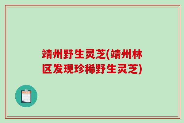 靖州野生灵芝(靖州林区发现珍稀野生灵芝)