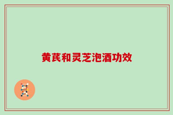 黄芪和灵芝泡酒功效