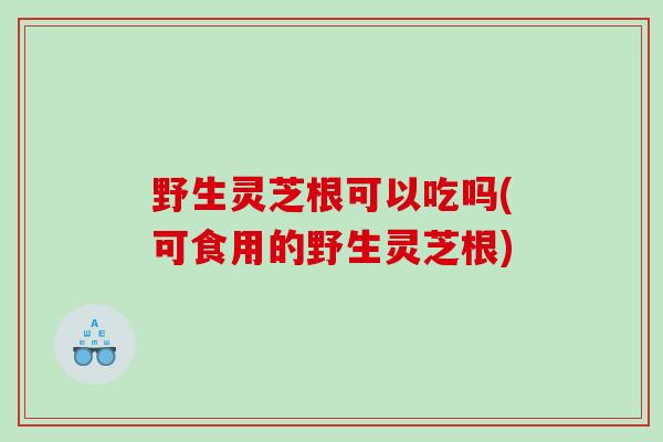 野生灵芝根可以吃吗(可食用的野生灵芝根)