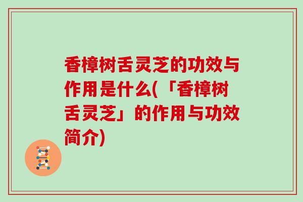 香樟树舌灵芝的功效与作用是什么(「香樟树舌灵芝」的作用与功效简介)
