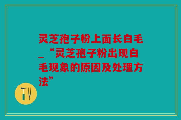 灵芝孢子粉上面长白毛_“灵芝孢子粉出现白毛现象的原因及处理方法”