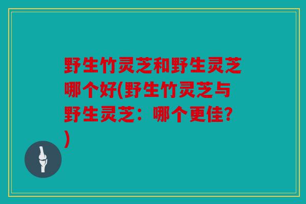 野生竹灵芝和野生灵芝哪个好(野生竹灵芝与野生灵芝：哪个更佳？)