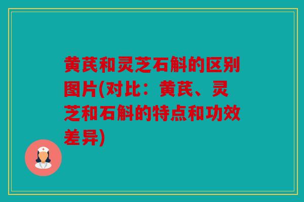 黄芪和灵芝石斛的区别图片(对比：黄芪、灵芝和石斛的特点和功效差异)