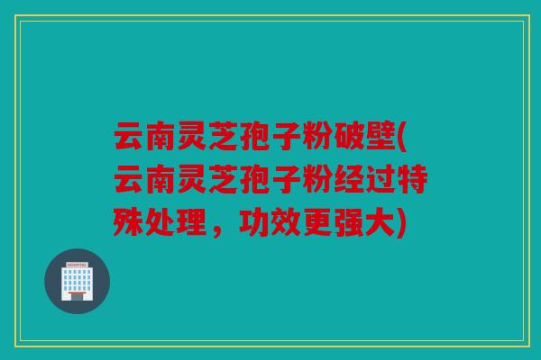 云南灵芝孢子粉破壁(云南灵芝孢子粉经过特殊处理，功效更强大)
