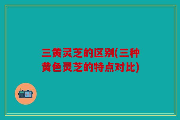 三黄灵芝的区别(三种黄色灵芝的特点对比)