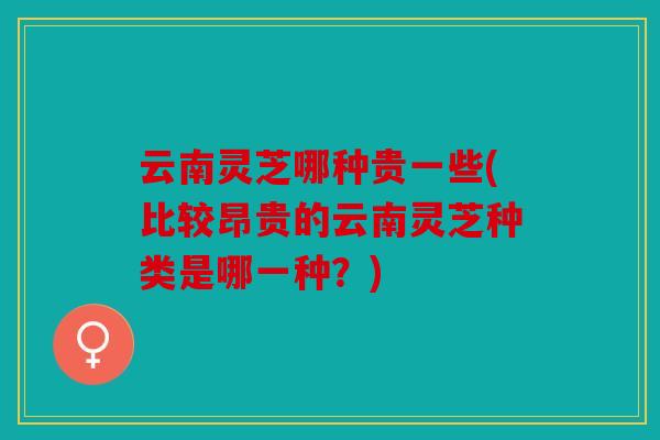 云南灵芝哪种贵一些(比较昂贵的云南灵芝种类是哪一种？)