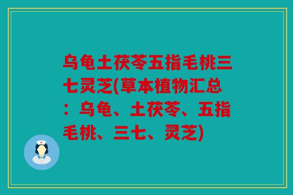 乌龟土茯苓五指毛桃三七灵芝(草本植物汇总：乌龟、土茯苓、五指毛桃、三七、灵芝)