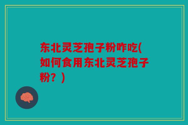 东北灵芝孢子粉咋吃(如何食用东北灵芝孢子粉？)