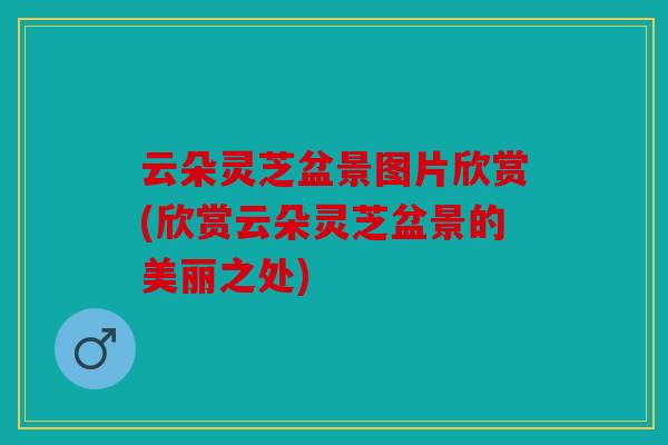 云朵灵芝盆景图片欣赏(欣赏云朵灵芝盆景的美丽之处)