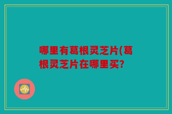 哪里有葛根灵芝片(葛根灵芝片在哪里买？