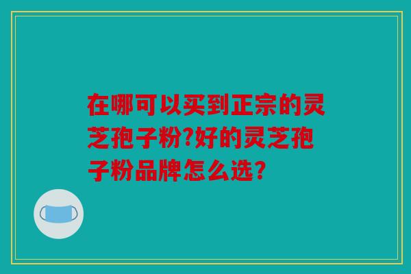 在哪可以买到正宗的灵芝孢子粉?好的灵芝孢子粉品牌怎么选？