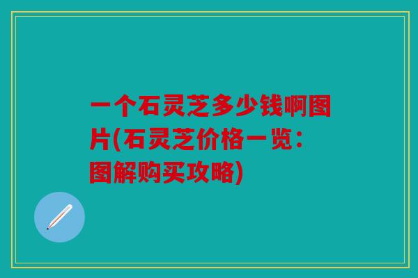 一个石灵芝多少钱啊图片(石灵芝价格一览：图解购买攻略)