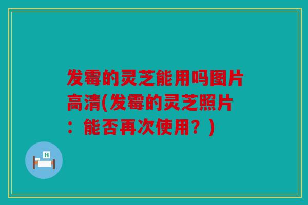 发霉的灵芝能用吗图片高清(发霉的灵芝照片：能否再次使用？)