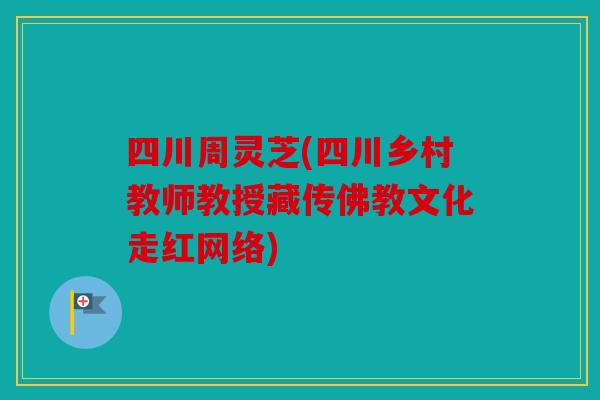 四川周灵芝(四川乡村教师教授藏传佛教文化走红网络)