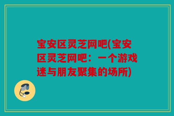 宝安区灵芝网吧(宝安区灵芝网吧：一个游戏迷与朋友聚集的场所)