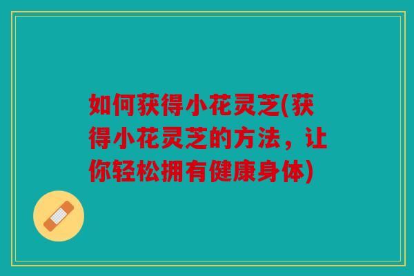 如何获得小花灵芝(获得小花灵芝的方法，让你轻松拥有健康身体)