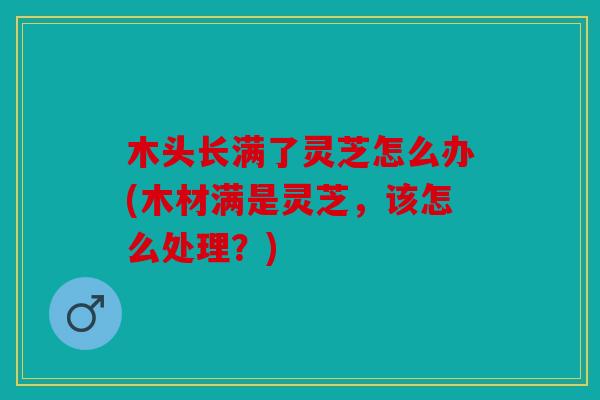 木头长满了灵芝怎么办(木材满是灵芝，该怎么处理？)