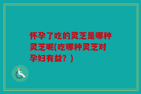 怀孕了吃的灵芝是哪种灵芝呢(吃哪种灵芝对孕妇有益？)