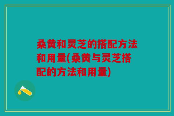 桑黄和灵芝的搭配方法和用量(桑黄与灵芝搭配的方法和用量)
