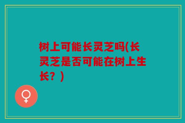 树上可能长灵芝吗(长灵芝是否可能在树上生长？)