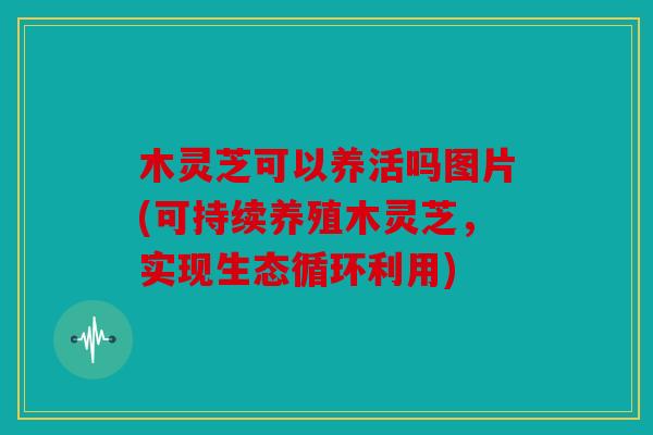 木灵芝可以养活吗图片(可持续养殖木灵芝，实现生态循环利用)