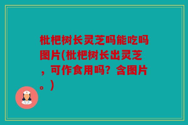 枇杷树长灵芝吗能吃吗图片(枇杷树长出灵芝，可作食用吗？含图片。)