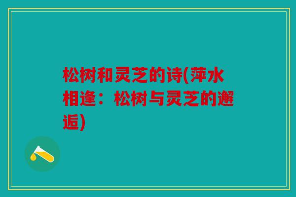 松树和灵芝的诗(萍水相逢：松树与灵芝的邂逅)
