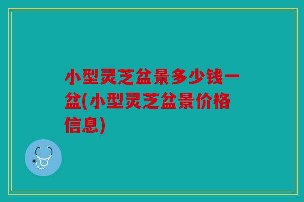小型灵芝盆景多少钱一盆(小型灵芝盆景价格信息)