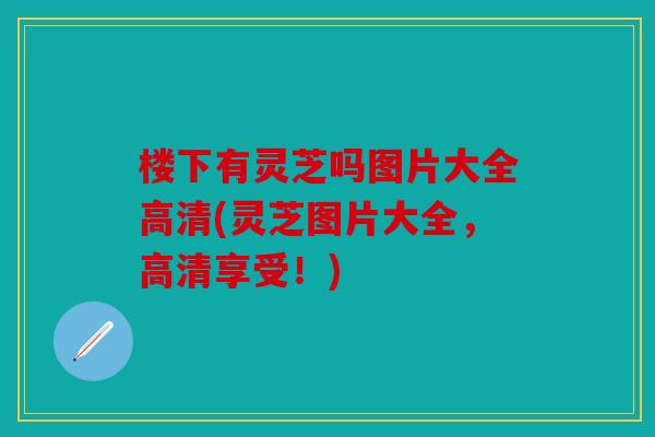 楼下有灵芝吗图片大全高清(灵芝图片大全，高清享受！)