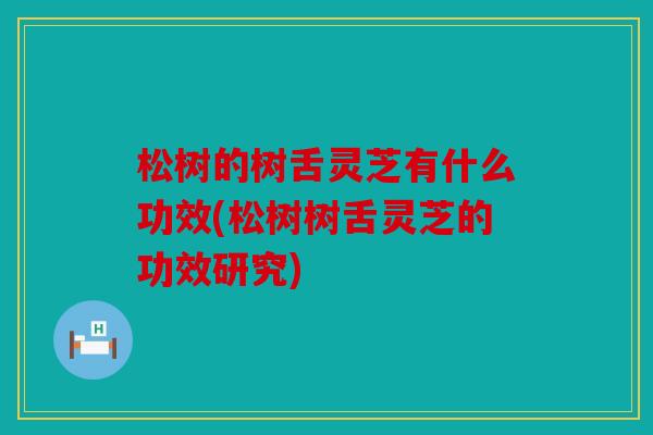 松树的树舌灵芝有什么功效(松树树舌灵芝的功效研究)