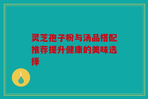 灵芝孢子粉与汤品搭配推荐提升健康的美味选择