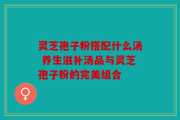 灵芝孢子粉搭配什么汤 养生滋补汤品与灵芝孢子粉的完美组合