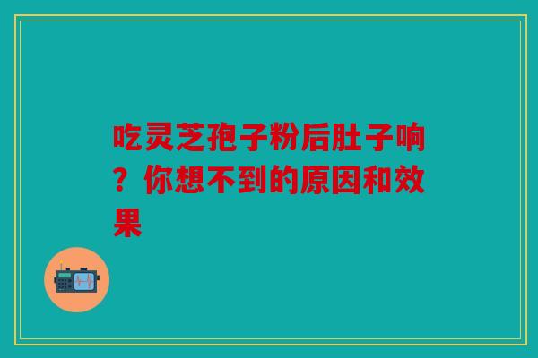 吃灵芝孢子粉后肚子响？你想不到的原因和效果