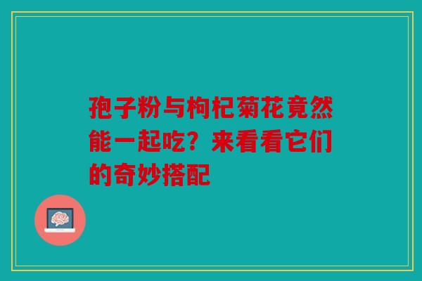 孢子粉与枸杞菊花竟然能一起吃？来看看它们的奇妙搭配