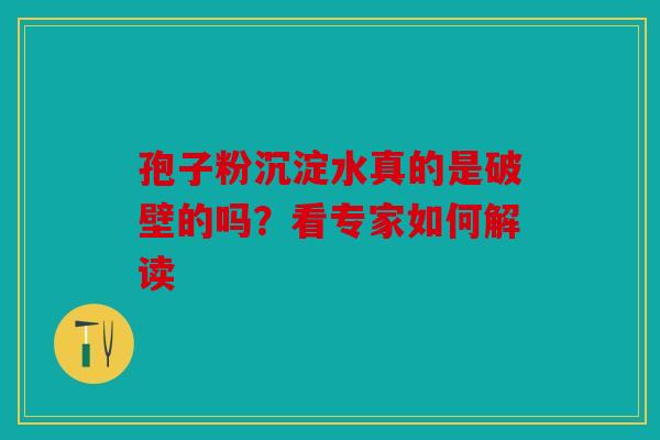 孢子粉沉淀水真的是破壁的吗？看专家如何解读