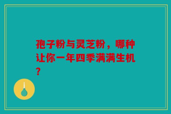 孢子粉与灵芝粉，哪种让你一年四季满满生机？