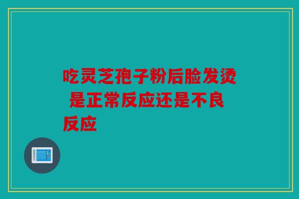 吃灵芝孢子粉后脸发烫 是正常反应还是不良反应