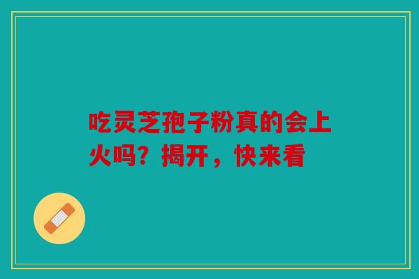 吃灵芝孢子粉真的会上火吗？揭开，快来看